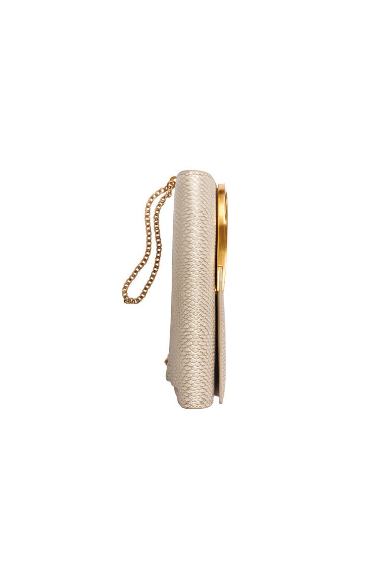 Malverne Wristlet, Alternate, color, Metallic Bone