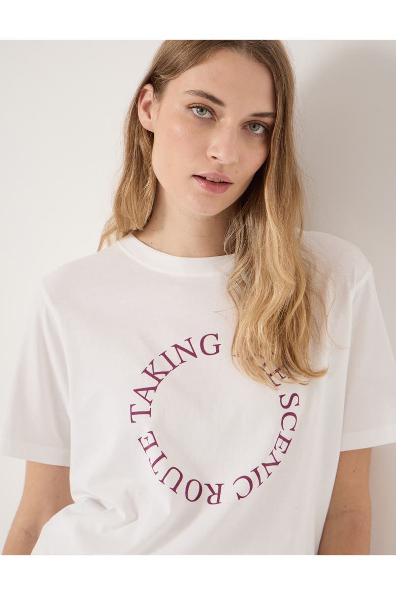 Taking The Scenic Route Graphic T-shirt, Alternate, color, White