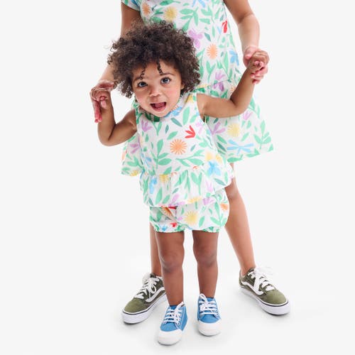 PRIMARY PRIMARY BABY WOVEN TANK & BUBBLE SHORT SET IN BRIGHT BACKYARD 