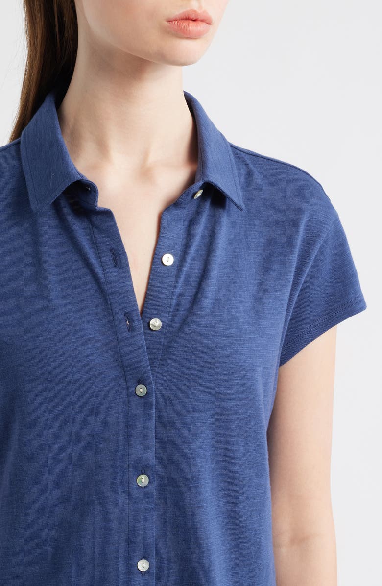 Bella Dahl Cap Sleeve Shirt, Alternate, color, Midnight Surf