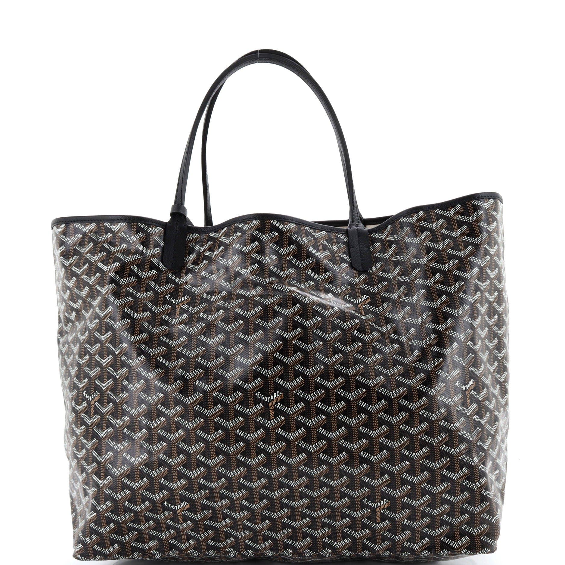 Pre-Owned Goyard Saint Louis Tote Coated Canvas GM, Alternate, color, Black