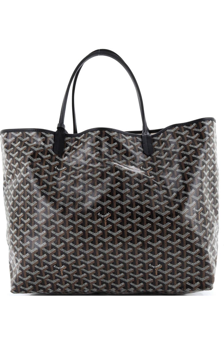 Pre-Owned Goyard Saint Louis Tote Coated Canvas GM, Alternate, color, Black