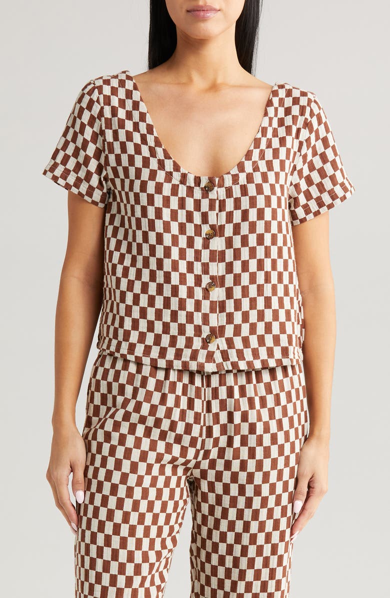 Brixton Mykonos Check Cotton Button-Up Shirt, Main, color, 