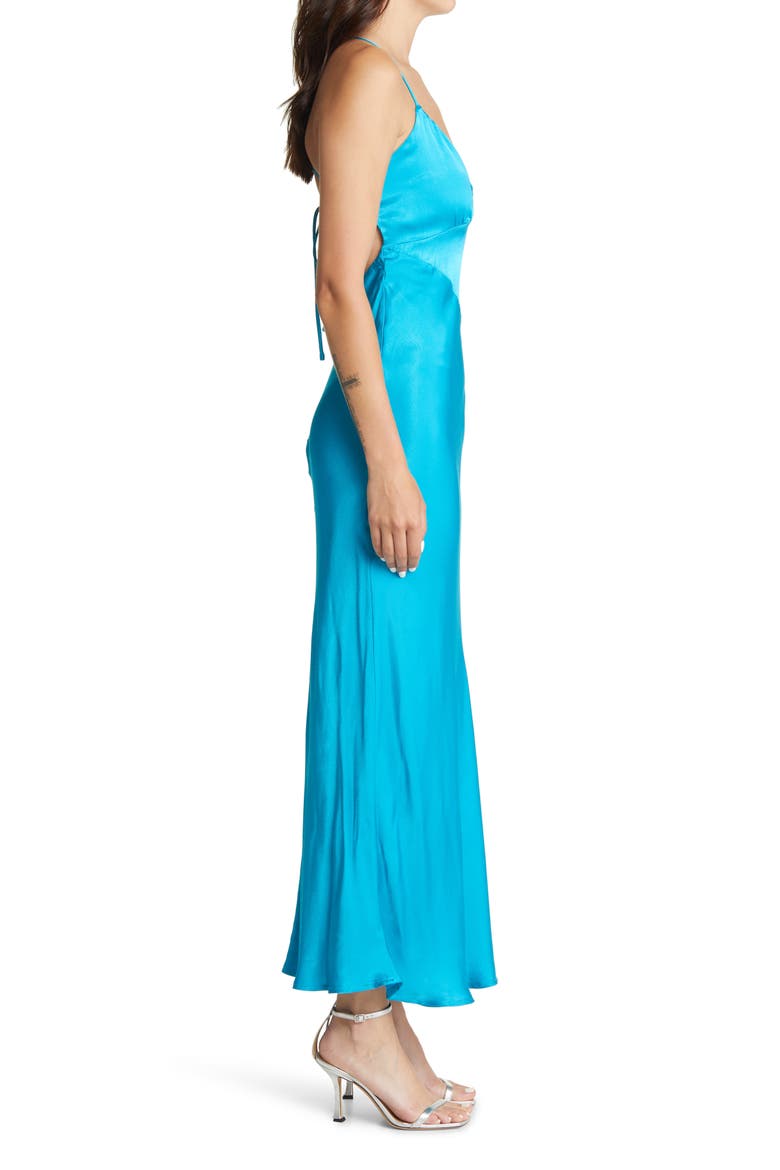 Madelyn Charmeuse Midi Slipdress, Alternate, color, MARINE