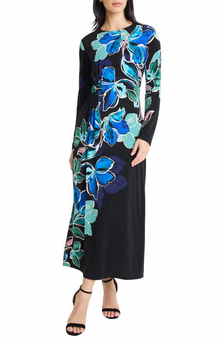 Floral Long Sleeve Midi Dress