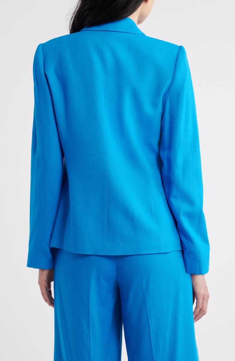 Tahari ASL One-Button Blazer, Alternate, color, Blue Jewel