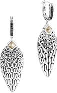 John Hardy Classic Chain Radial Black Sapphire Drop Earrings
