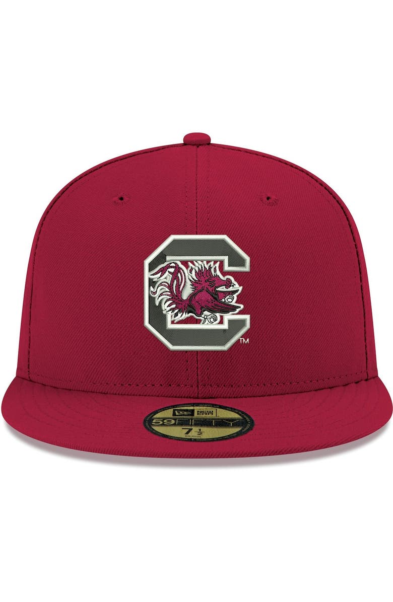 New Era Men's New Era Garnet South Carolina Gamecocks Logo Basic 59FIFTY Fitted Hat, Alternate, color, 