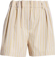 Brunello Cucinelli Stripe Cotton Blend Bermuda Shorts