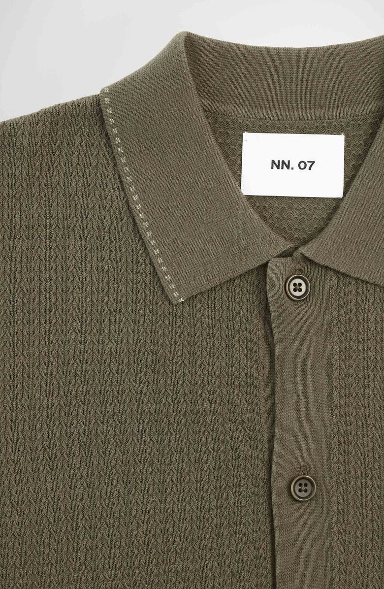 NN07 Nalo 60039 Tipped Polo Cardigan, Alternate, color, Capers