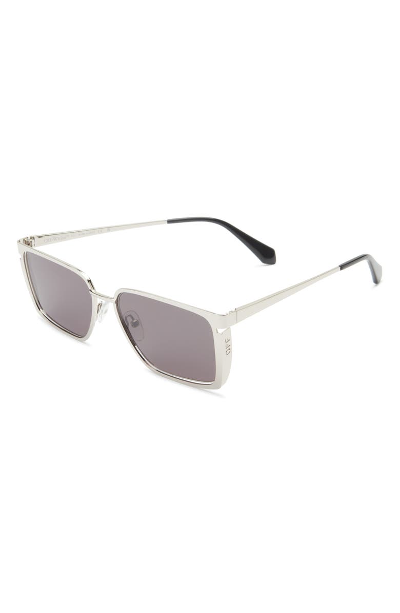 Off-White Yoder Square Sunglasses, Alternate, color, Silver Dark Grey