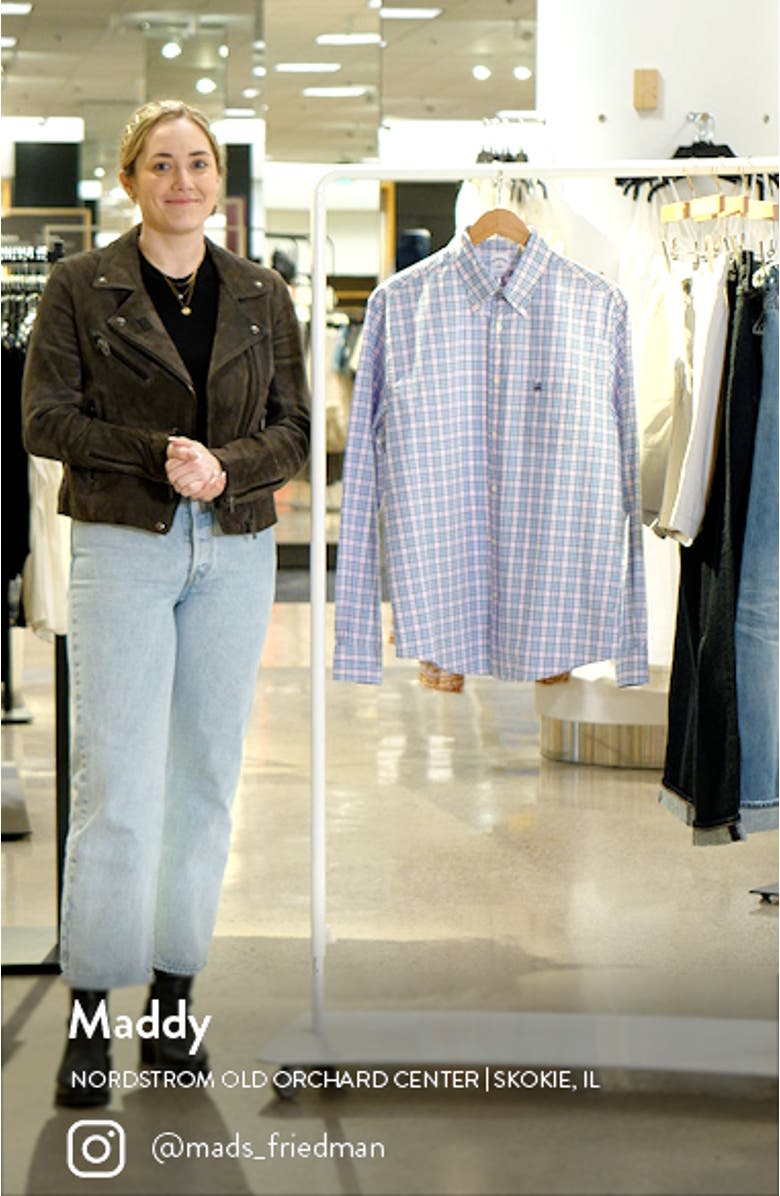 Regular Fit Spring Check Cotton Dress Shirt, sales video thumbnail