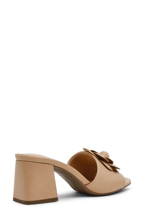 Anne Klein Milstone Flower Sandal In Biscotti Pu