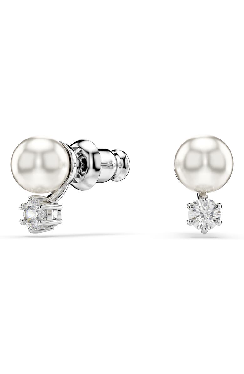 Swarovski Matrix Faux Pearl & Crystal Stud Earrings, Alternate, color,