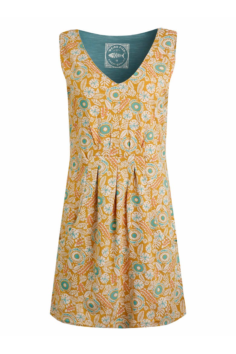 Indus Printed Jersey Tunic, Alternate, color, Deep Amber