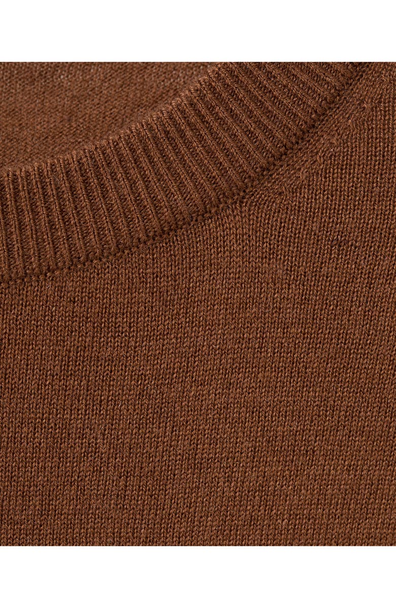MANGO Knot Detail Sweater, Alternate, color, Caramel