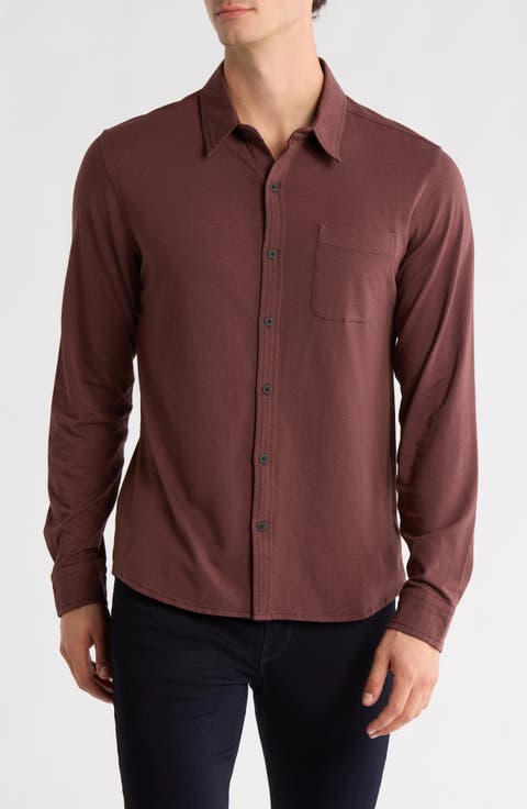 Stockton Slim Fit Long Sleeve Jersey Sport Shirt