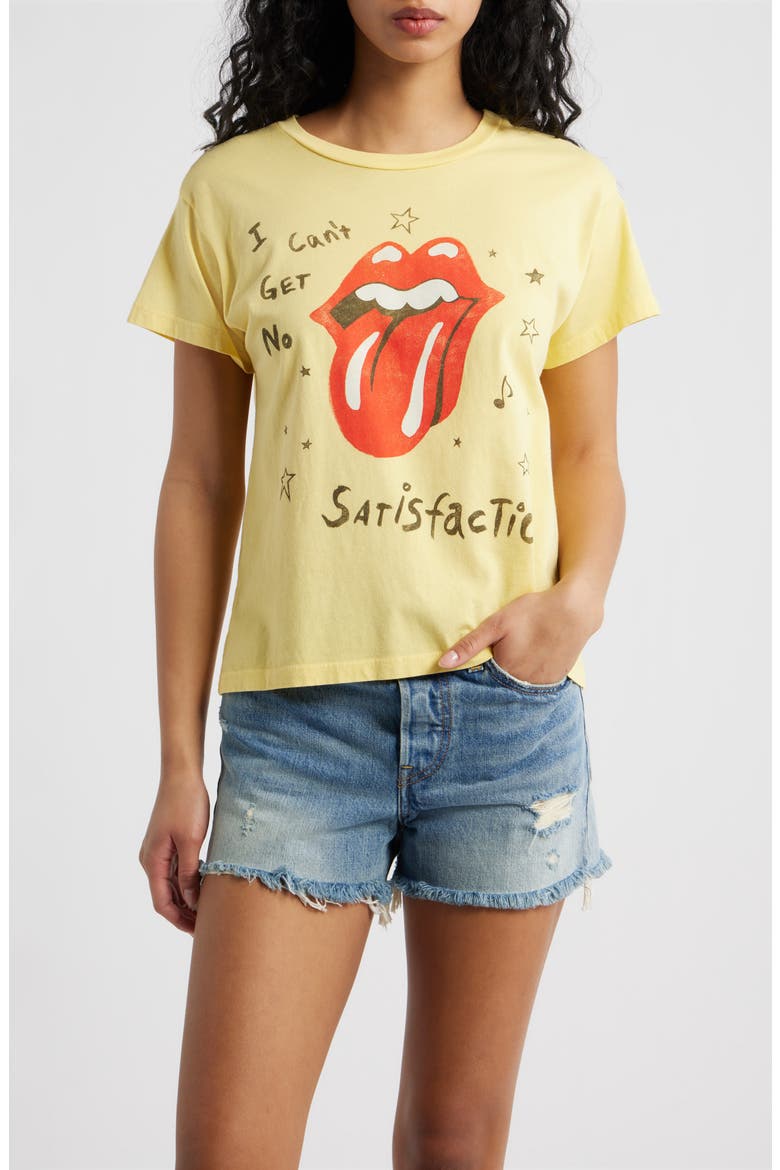 Rolling Stones Satisfaction Cotton Graphic T-Shirt, Main, color, POPPY YELLOW
