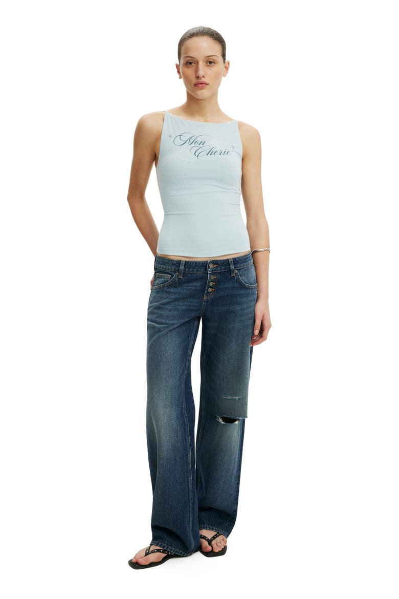 Women's The Graphic High Neck Tank, Alternate, color, Mon Cherie  Iced Marine