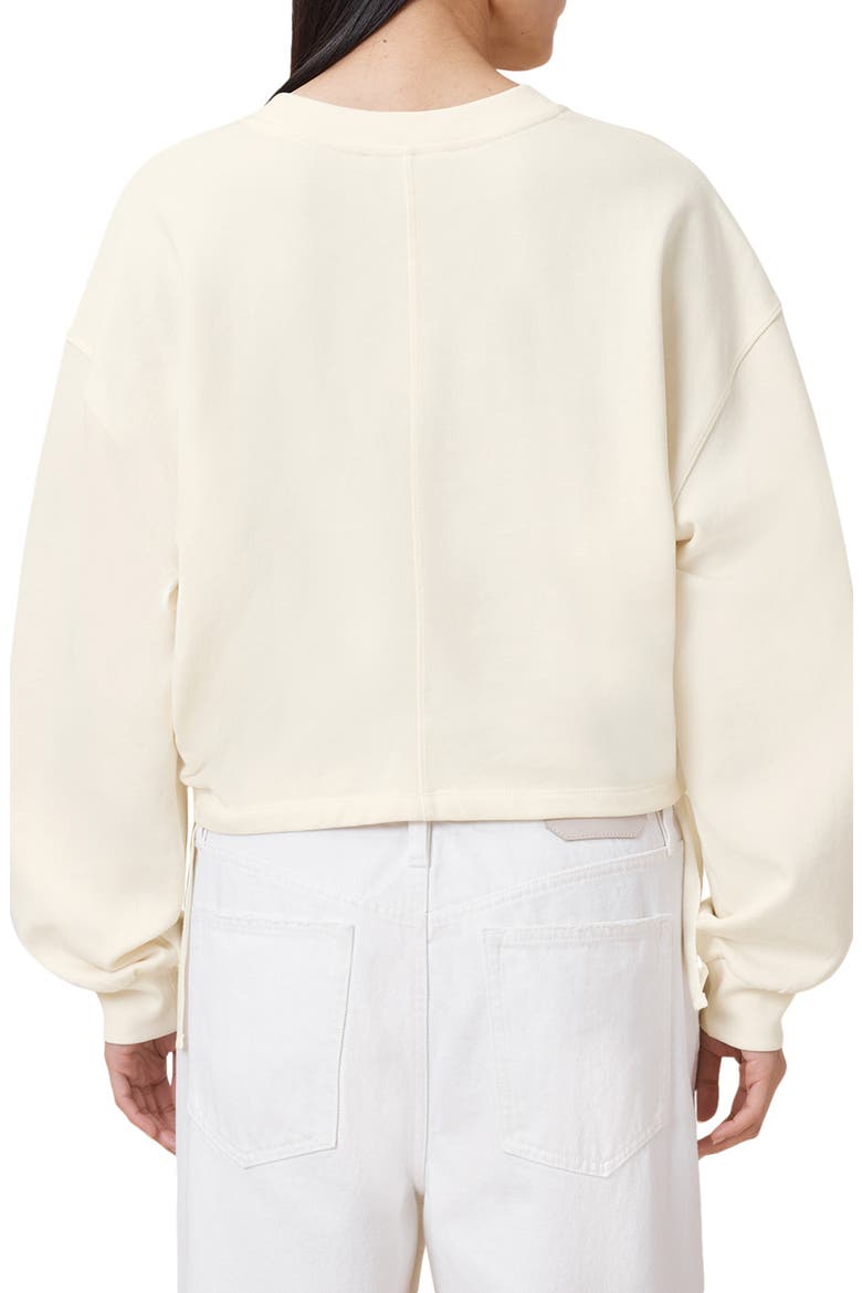 Mira Haven Tie Hem Cotton Sweater, Alternate, color, GARDENIA CREAM