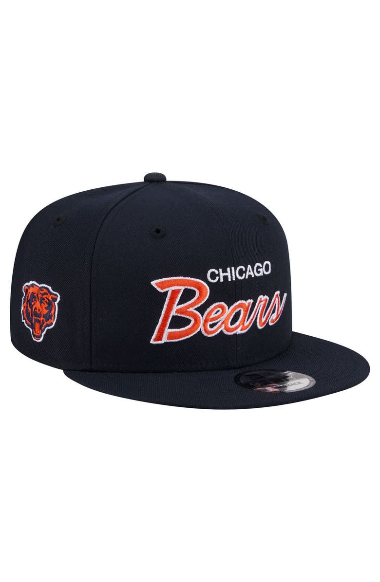 New Era Men's New Era Navy Chicago Bears Core Team Script 9FIFTY Snapback Hat, Alternate, color, Navy