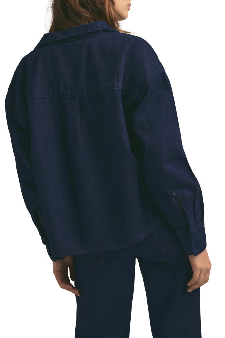 The Brady Crop Denim Shirt, Alternate, color, STOUT