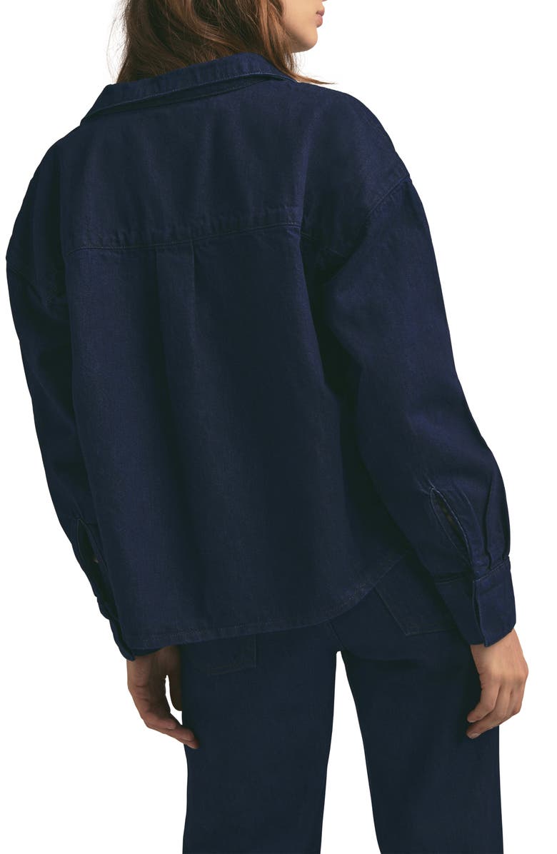 Favorite Daughter The Brady Crop Denim Shirt, Alternate, color, Stout