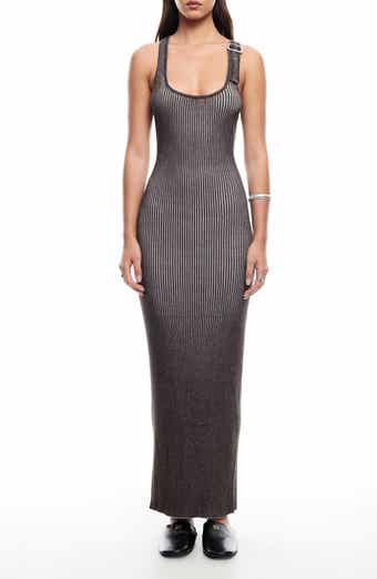 LIONESS Rebirth Stripe Cotton Maxi Dress