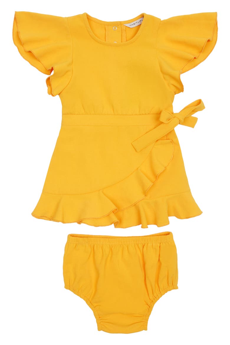 Habitual Crepe Wrap Dress, Main, color, YELLOW