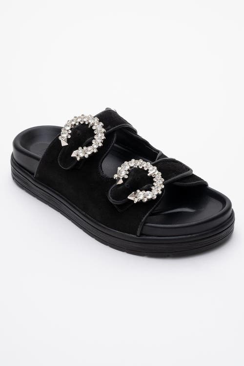 Forever & Always Shoes Morelia Suede Leather Slide Sandal