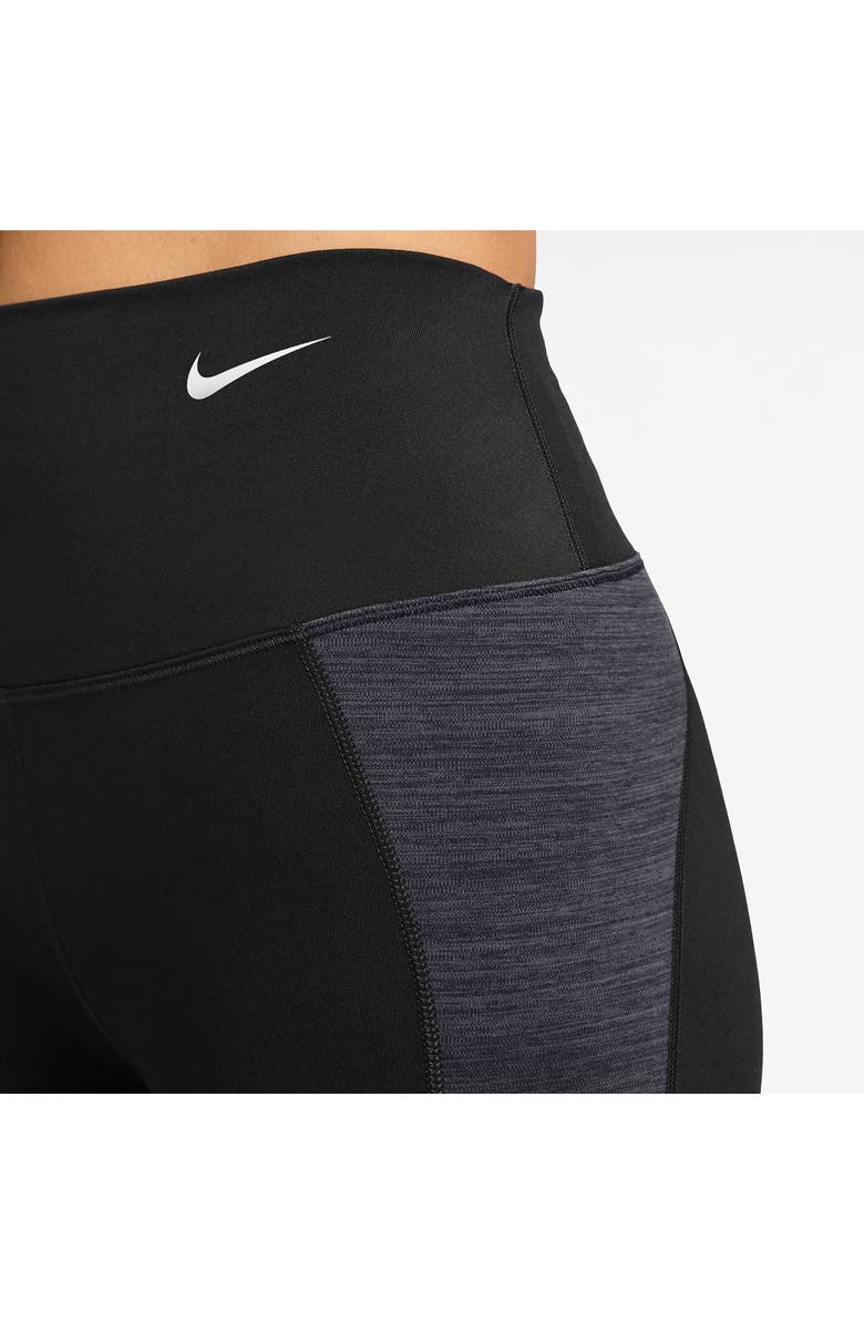Nike Dri-FIT High Waist 7/8 Leggings, Alternate, color, Black/ Dark Shadow/ White