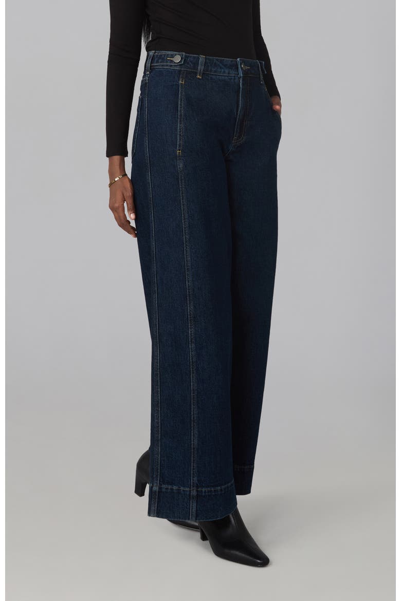 Cara Ultra High Rise Wide Leg Palazzo Jeans, Alternate, color, Dark Rinse Wash