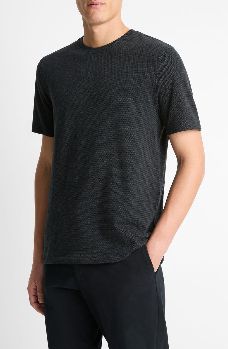 Vince S/S CREW, Alternate, color, Black/ Med H Grey