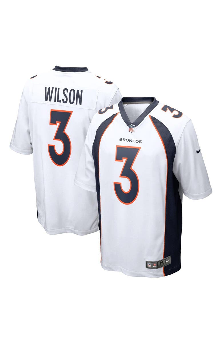 Nike Men's Nike Russell Wilson White Denver Broncos Game Jersey, Main, color, 