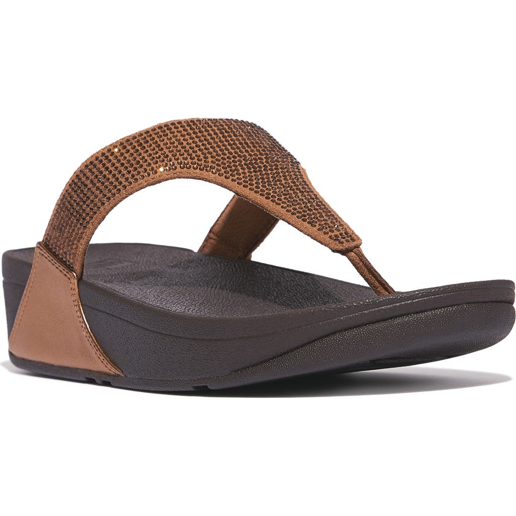 FitFlop Lulu Embellished Flip Flop in Bronze