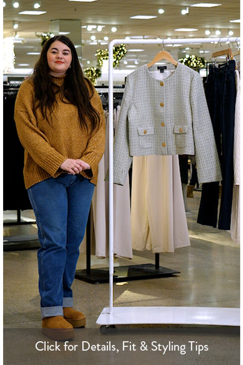 Metallic Tweed Jewel Collar Jacket video