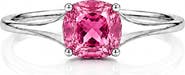 House of Frosted Elizabeth 14K White Gold Plate Sterling Silver Topaz Stud Earrings