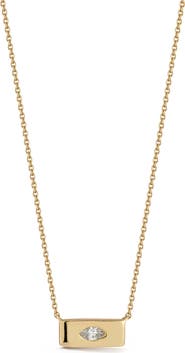 Dana Rebecca Designs Alexa Jordy Marquise Diamond Bar Pendant Necklace