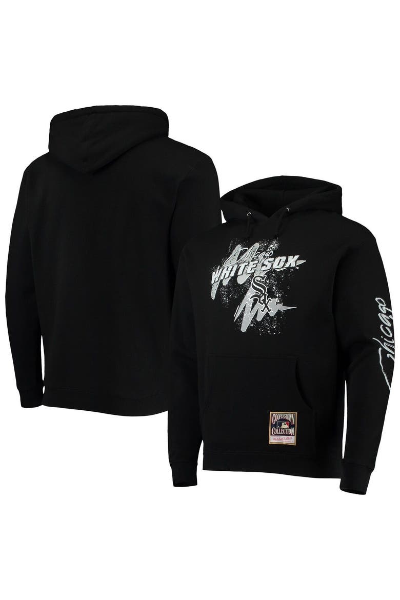 Men's Mitchell & Ness Black Chicago White Sox Hyper Hoops Pullover Hoodie, Alternate, color, Black