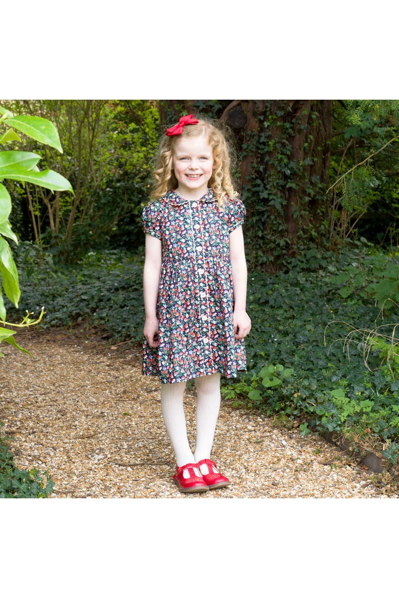 Primrose Button-Front Dress, Alternate, color, Navy