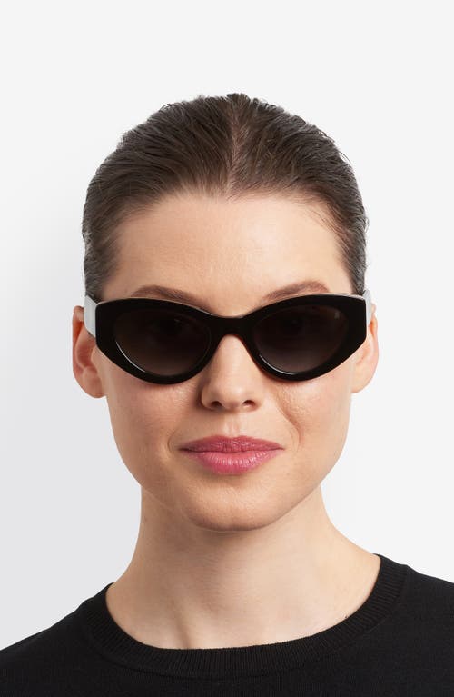 Stuart Weitzman 52mm Cat Eye Sunglasses In Black