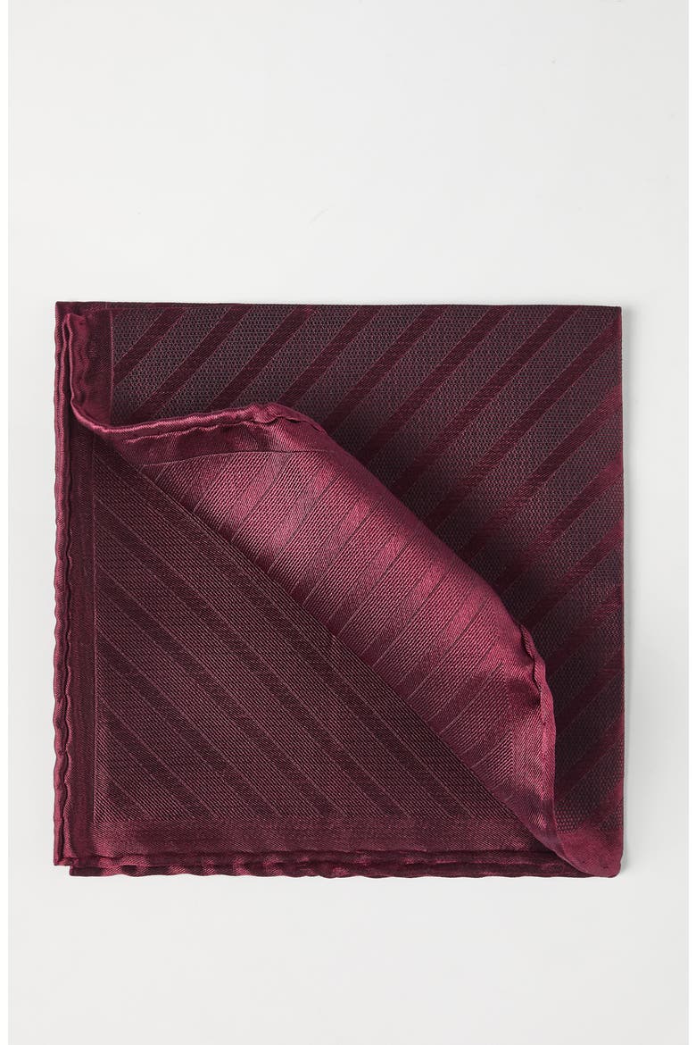 Silk pocket square, Alternate, color, Purple-Red