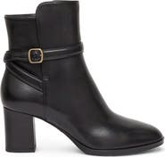 Santoni Leather Mid-Heel Ankle Boot