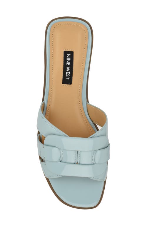 Nine West Glorie Slide Sandal In Light Blue