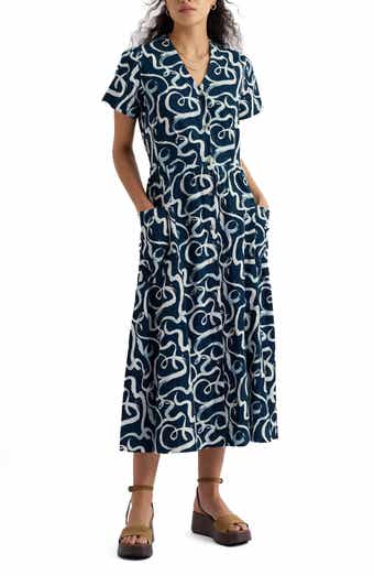 Fowen Print Organic Cotton Shirtdress