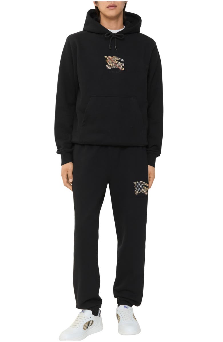 Burberry EKD Check Cotton Jogging Pants, Main, color, Black