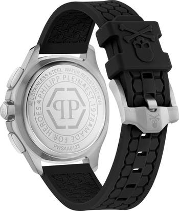 Spectre Chronograph Silicone Strap Watch, 44mm