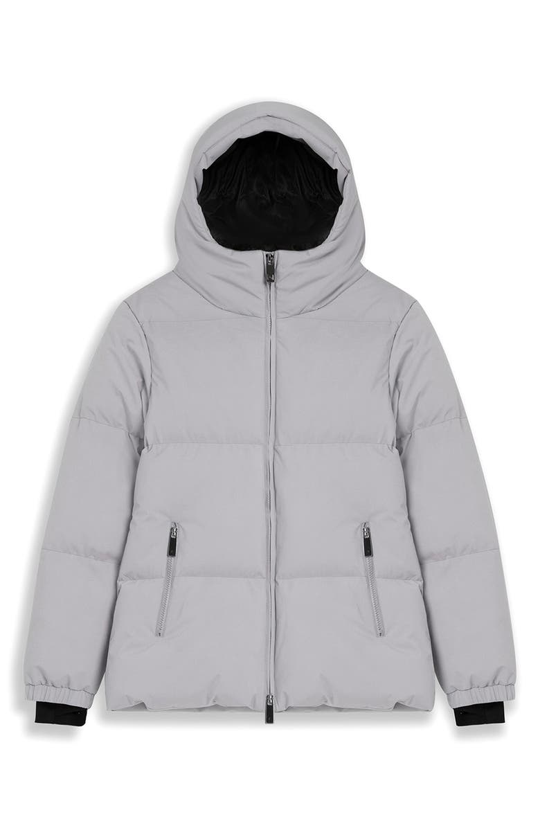 Noize Stacy Water Resistant Hooded Puffer Jacket, Alternate, color, Silver