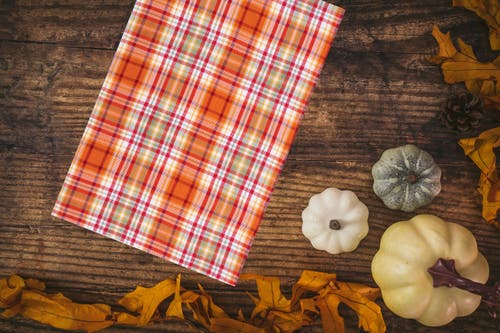 C & F Home C&f Home Briar Plaid Woven Kitchen Towel In Orange