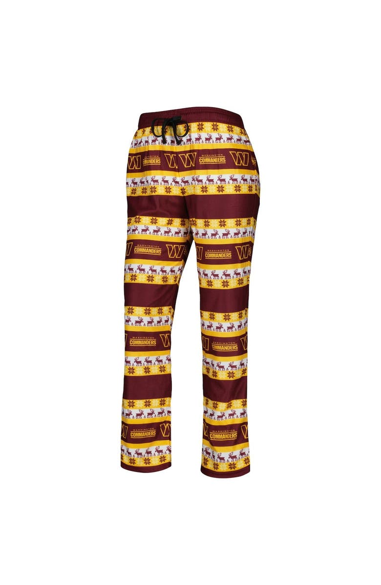 FOCO Women's FOCO Burgundy Washington Commanders Holiday Ugly Pajama Set, Alternate, color, Burgundy